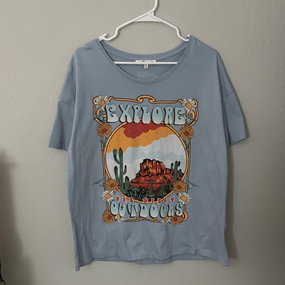 Explore Outdoors Graphic Tee - Blue